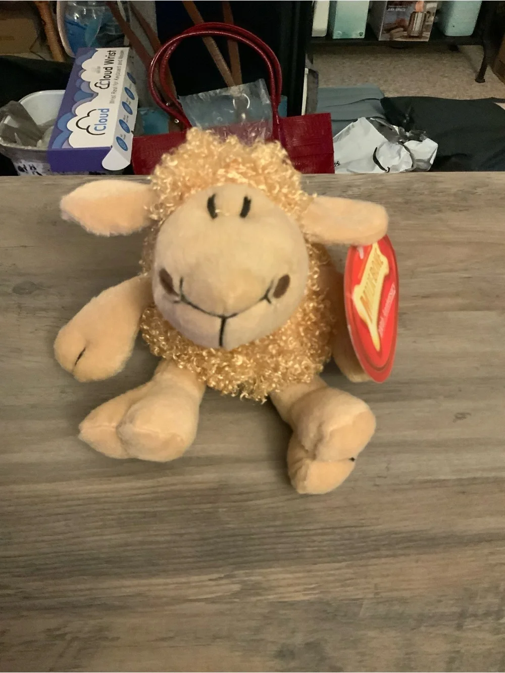 Milk-Bone 100th Anniversary Plush Tag - Tan & White